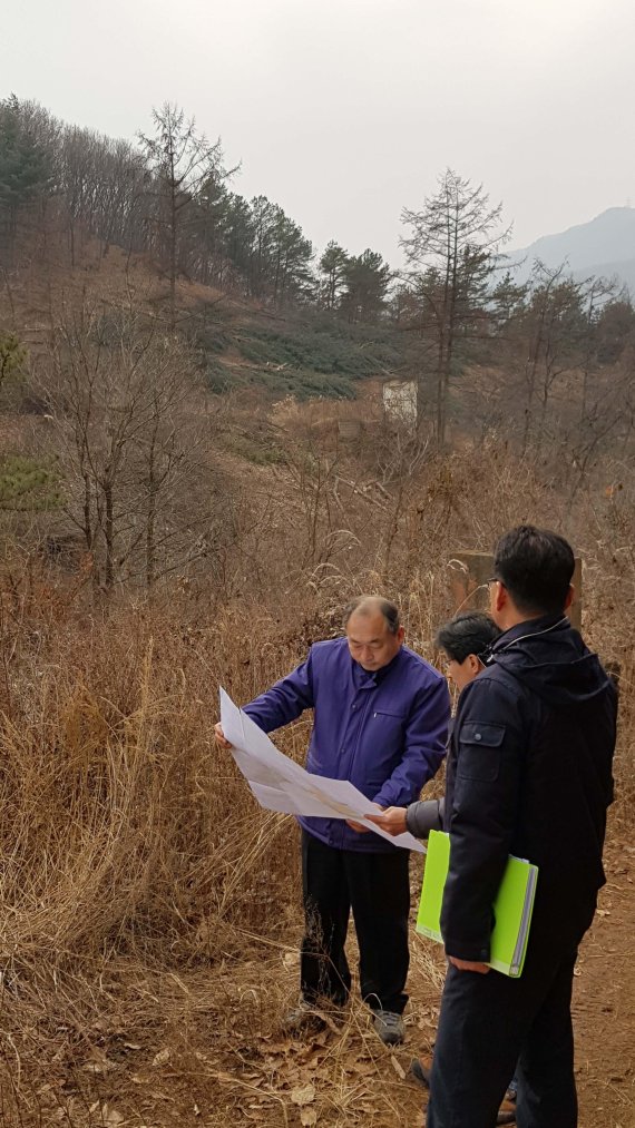 동두천시 박찬호야구공원 건설현장.
