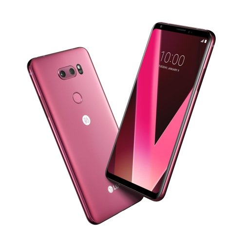 LG전자는 MWC 2018에서 지난해 하반기 출시한 프리미엄 스마트폰 V30의 기능을 업그레이드 한 제품을 서보일 것으로 예상된다. 사진은 LG전자가 최근 새롭게 내놓은 V30 라즈베리 로즈 모델.