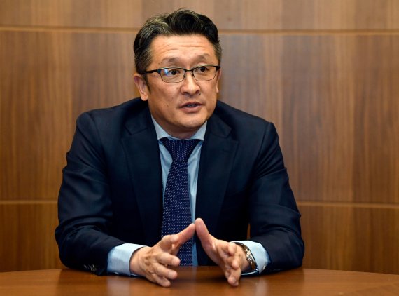 스즈키 타케시 스팍스자산운용 한국대표가 서울 여의도 콘래드호텔에서 인터뷰를 갖고 한국에서 운용자산 비중을 늘려 나가겠다고 밝혔다. 사진=박범준 기자