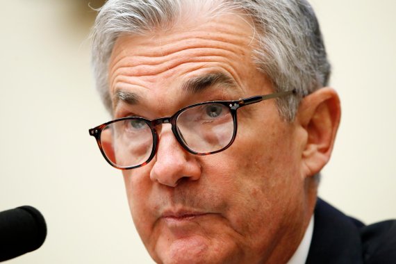 Federal Reserve Chairman Jerome Powell testifies as he gives the semiannual monetary policy report to the House Financial Services Committee, Tuesday, Feb. 27, 2018, in Washington. (AP Photo/Jacquelyn Martin)<All rights reserved by Yonhap News Agency>