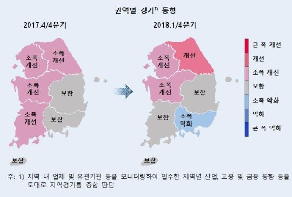'동남권'·'호남권', 경기 악화...조선·자동차 업종 부진 영향(종합)