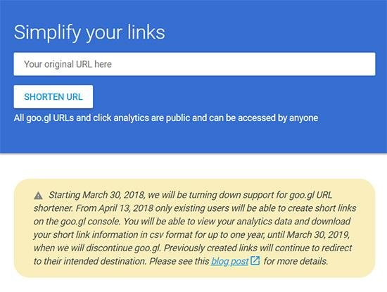 구글, URL 단축 서비스 중단키로