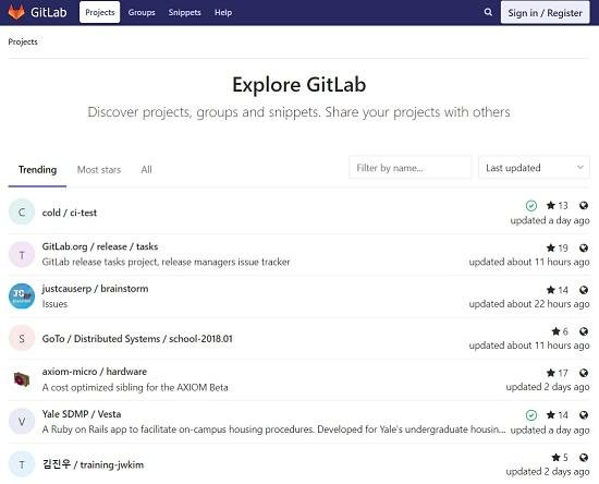 오픈소스 소스코드 저장소 깃랩(GitLab) /사진=깃랩