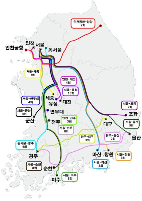 프리미엄 고속버스 7월 20일부터 서울-세종, 전주, 울산 등 신설 12개 노선 운행