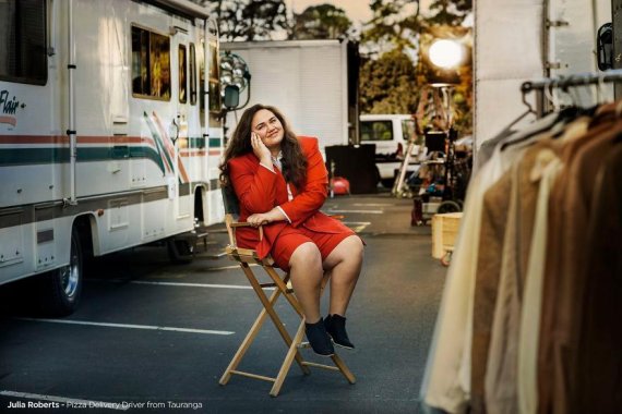 피자 배달부 줄리아 로버츠. 사진=보어드판다 갈무리