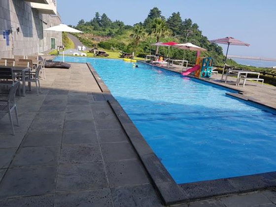 농업용수로 채운 수영장