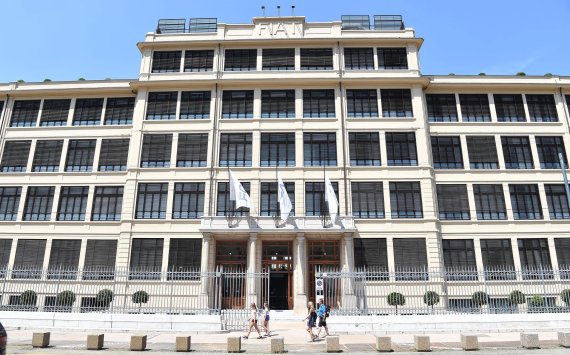 FCA flags are flown at half-mast as Fiat Chrisler Automobiles (FCA) is mourning death of its former CEO Sergio Marchionne, at the FCA headquaters in Turin, Italy, 25 July 2018. According to reports, Marchionne died on 25 July 2018 in a Zurich hospital following a surgery and suffering complications.