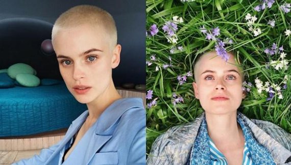 삭발했는데 인형 미모.. 인기 폭주 중인 스웨덴 여성