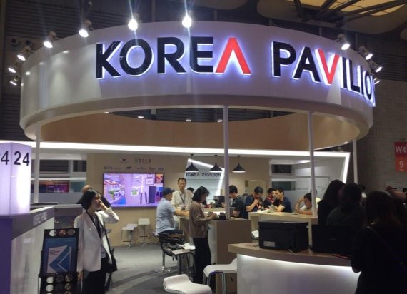 최근 중국 상하이에서 열린 ‘차이나조이 2018’의 한국공동관 전경.