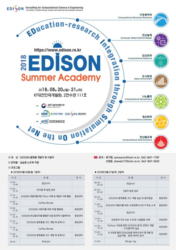 한국과학기술정보연구원(KISTI), ‘2018 EDISON Summer Academy’ 개최