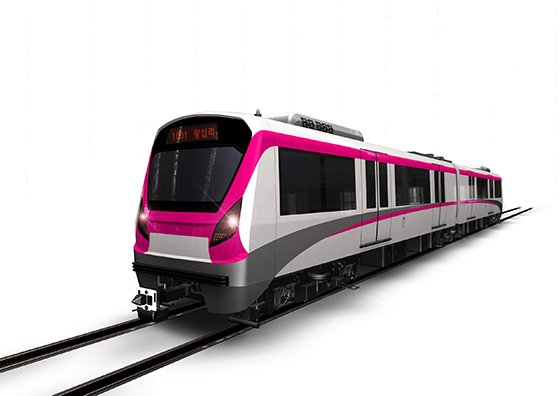 현대로템이 서울 동북선 도시철도사업에 공급하는 경전철 차량의 조감도