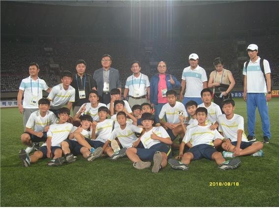 연천미라클축구단(U-15) 남북 민간교류 촉매. 사진제공=연천군