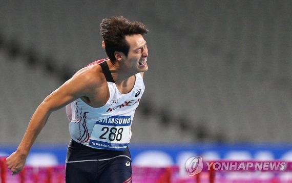 [아시안게임]김병준 110m 허들 메달사냥 아깝게 실패