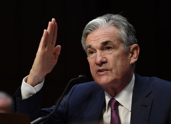 WASHINGTON, July 17, 2018 (Xinhua) -- U.S. Federal Reserve Chairman Jerome Powell testifies before the Senate Banking Committee, on Capitol Hill in Washington D.C., the United States, on July 17, 2018. Jerome Powell said on Tuesday that for now, the best way forward for the central bank is to keep g