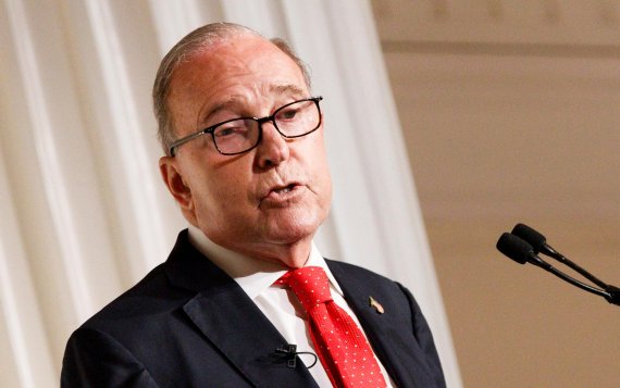 Larry Kudlow, Director of the National Economic Council, speaks during an event with the Economic Club of New York in New York, New York, USA, 17 September 2018. EPA/JUSTIN LANE <All rights reserved by Yonhap News Agency>