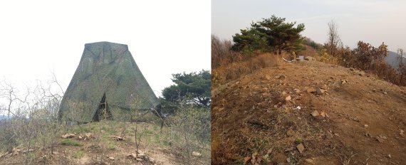 김포 가현산 군사시설 철거 전후 모습. 사진제공=김포시