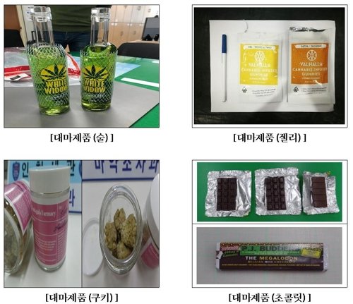 대마술, 대마젤리, 대마쿠키 [인천본부세관 제공] /사진=연합뉴스