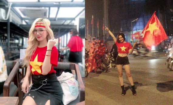 [2018 AFF] 결승전 응원 나온 베트남 여성들.. 패션도 ‘후끈’