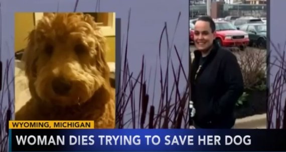 연못에 빠진 개 구하려다 사망한 여성