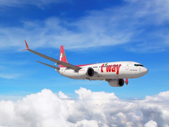 티웨이항공이 오는 6월부터 도입할 신기종 '보잉 737 맥스 8'. 사진=티웨이항공