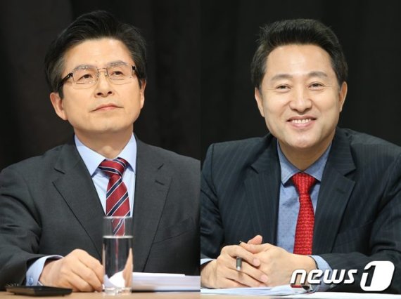 황교안 후보(왼쪽)과 오세훈 후보. © 뉴스1