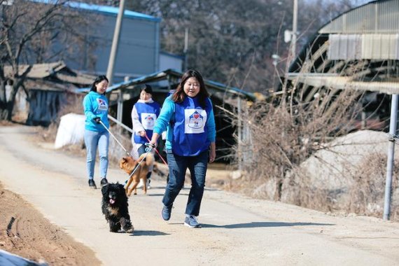 힐스사랑의쉘터, 양주 보호소서 봉사활동