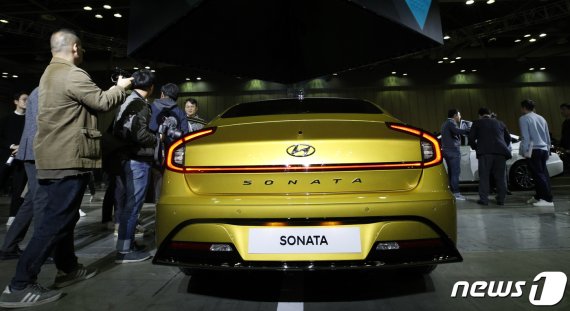 신형 쏘나타 후면부. 2019.3.21/뉴스1 © News1 안은나 기자