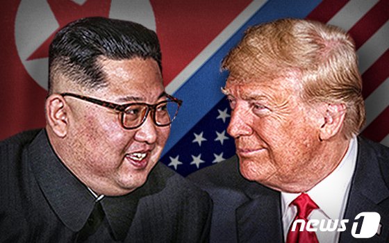 김정은 북한 국무위원장(왼쪽)과 도널드 트럼프 미국 대통령 © News1 이은현 디자이너 /사진=뉴스1