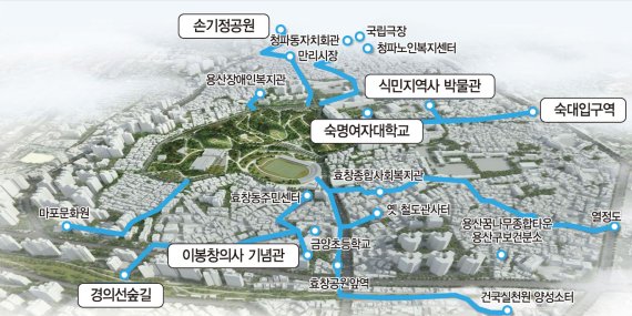 지역사회와 연결된 효창공원 구상도. 서울시 제공