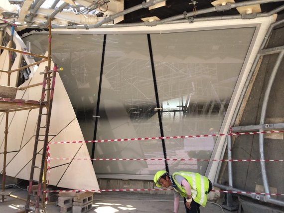 이건창호 카타르 국립박물관 시공 모습. 이건창호 제공