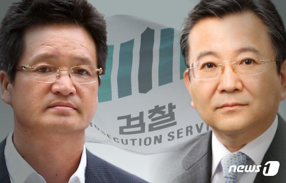 건설업자 윤중천씨(왼쪽)와 김학의 전 법무부 차관. © News1 김일환 디자이너