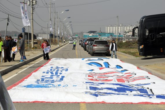 김포시민 축구종합센터 유치 염원. 사진제공=김포시