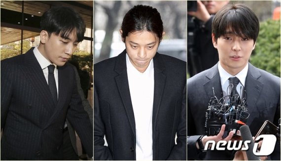 승리(왼쪽부터) 정준영 최종훈씨 © 뉴스1