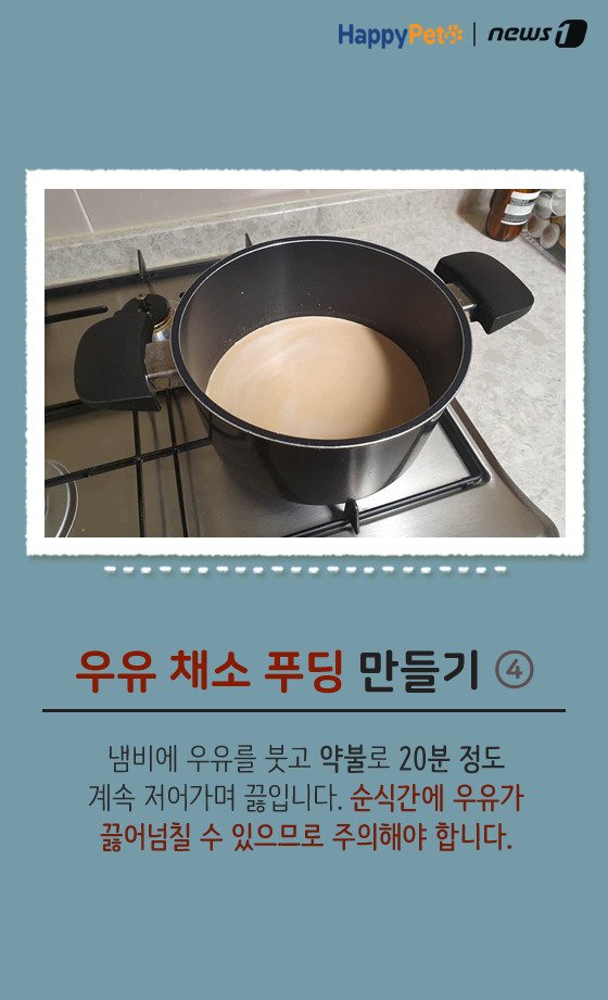 [펫카드] 강아지 간식 '우유 채소 푸딩' 만들기