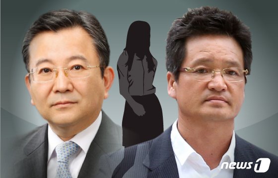 김학의 전 법무부 차관(왼쪽)과 윤중천씨(오른쪽)© News1 김일환 디자이너