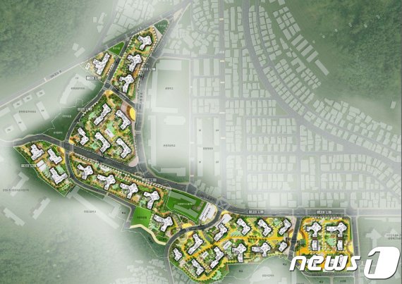 문현3구역 주택재개발 정비사업 조감도.© 뉴스1