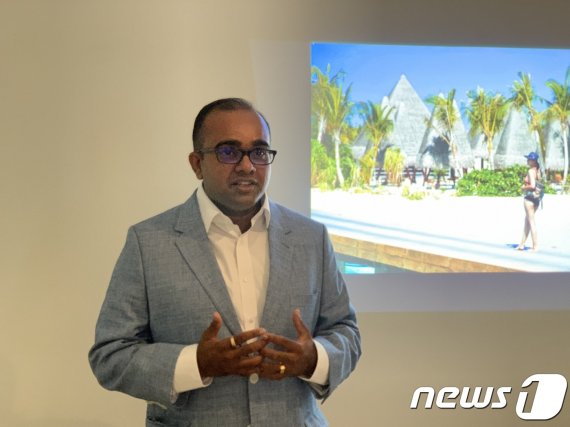수레쉬 디사나야케(Suresh Dissanayake) 헤리턴스 아라 리조트 총괄 세일즈 이사© 뉴스1 윤슬빈 기자