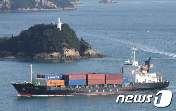 장금상선의 컨테이너 화물선 '시노코 인천'호 © News1