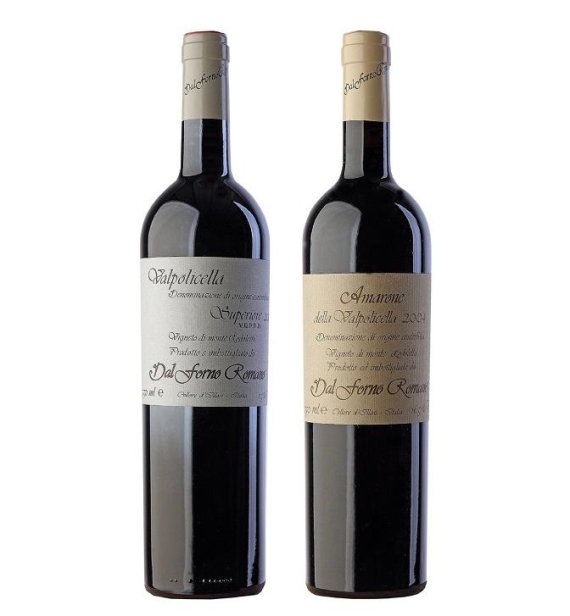 아마로네 와인에서 가장 유명한 달 포르노 로마노 와인(오른쪽).