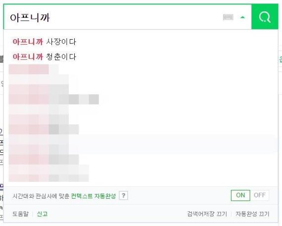 네이버 검색창 갈무리 /사진=fnDB