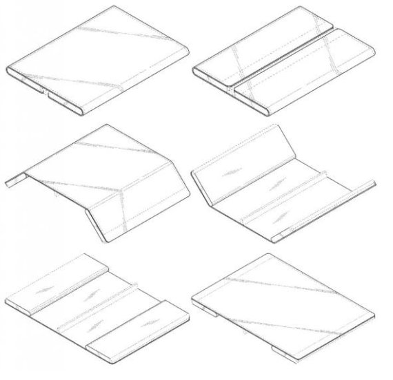 삼성전자의 듀얼 폴더블폰 디자인 특허. 레츠고디지털