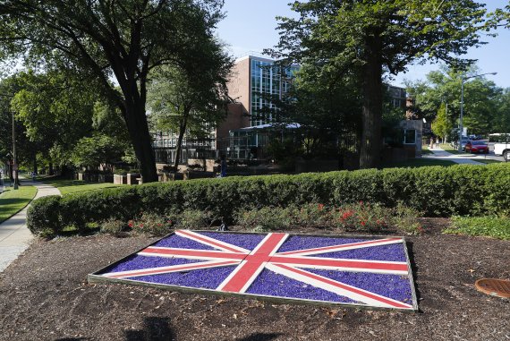 The British Embassy in Washington, Wednesday, July 9, 2019. British ambassador to the U.S., Kim Darroch, resigned Wednesday, just days after diplomatic cables criticizing President Donald Trump caused embarrassment to two countries that often celebrated having a 'special relationship'. (AP Photo/Pab