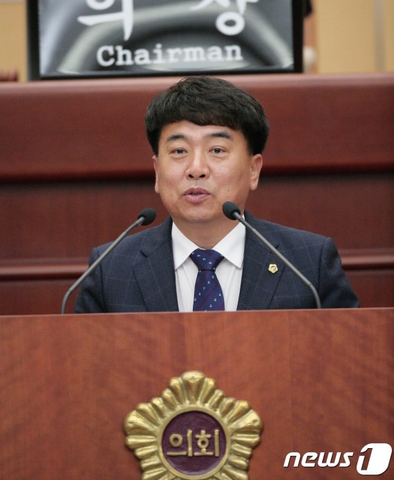 16일 김명지 전북도의원이 임시회에서 5분 발언을 하고 있다. /뉴스1