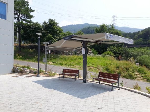 파주 마장호수 스마트그늘막. 사진제공=파주시