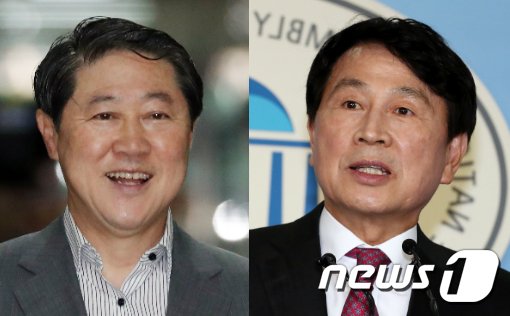 자유한국당 유기준 의원(부산 서·동구·왼쪽)과 유재중 의원(부산 수영구·오른쪽) © 뉴스1