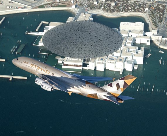 에티하드항공의 에어버스 A380. 사진=에티하드항공 제공