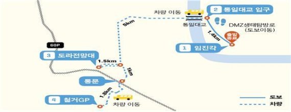 파주 DMZ평화의길 노선도. 사진제공=파주시