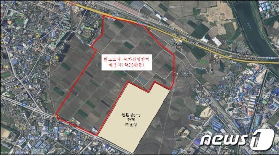 ‘전주 탄소소재 국가산업단지’가 국토교통부의 심의를 거쳐 산업단지로 최종 지정·승인을 받았다.사진은 위치도.(전주시 제공)2019.9.1© 뉴스1