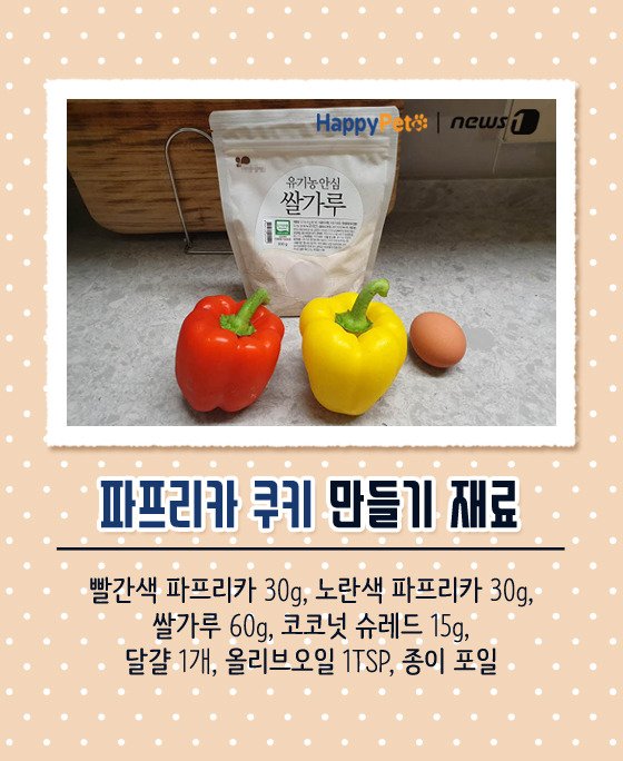[펫카드] 강아지 간식 '파프리카 쿠키' 만들기