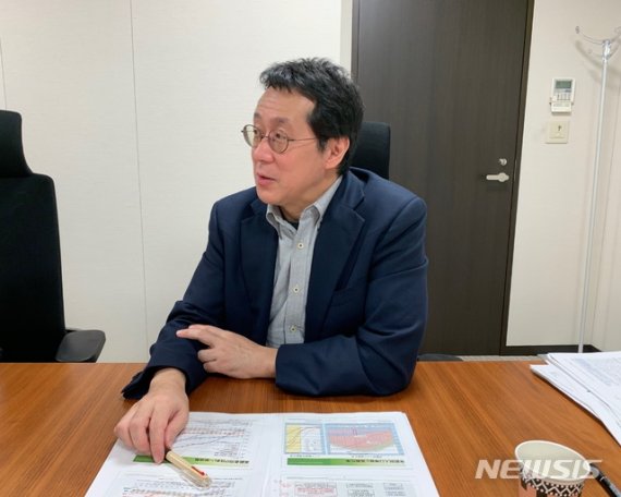 【도쿄=뉴시스】임재희 기자 = 지난달 28일 일본 도쿄(東京) 닛세이기초연구소에서 만난 다케우치 카즈마사(竹内一雅) 다이와 부동산감정주식회사 주임연구원. 2019.09.08. limj@newsis.com